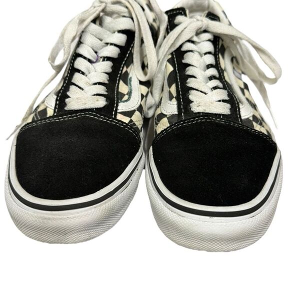 Vans Old Skool Checkerboard Black Cream Women's Men's Sneakers 7.5 - Picture 4 of 9